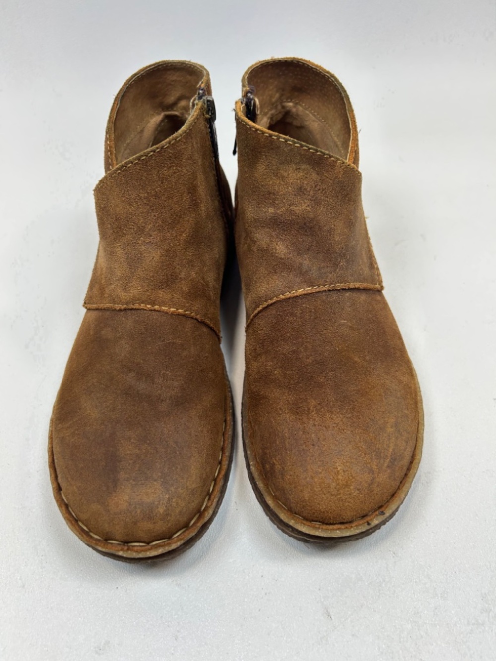BORN Tora Bohemian Distressed Glazed Ginger Leather Ankle Boots size 7.5 NWOB - Picture 2 of 8